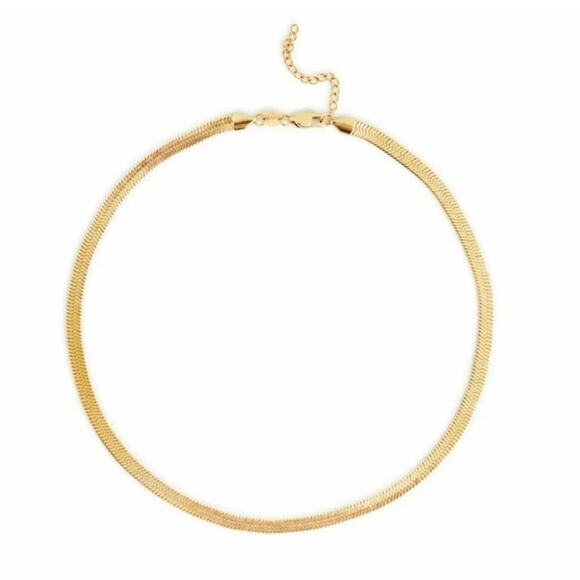 Jennifer Zeuner Hamilton Necklace NWT 14k Gold Plated Dainty Layering Jewelry - Picture 1 of 5